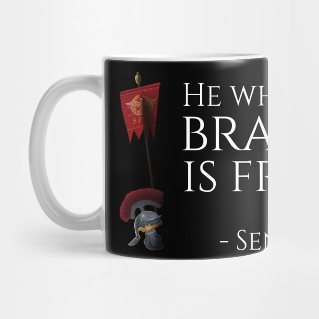 He Who Is Brave Is Free - Seneca by Styr Designs